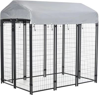 Hundövningspenna med låsbar dörr